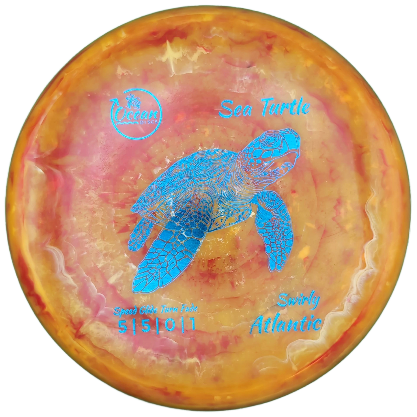 Ocean Discs Swirly Atlantic Sea Turtle