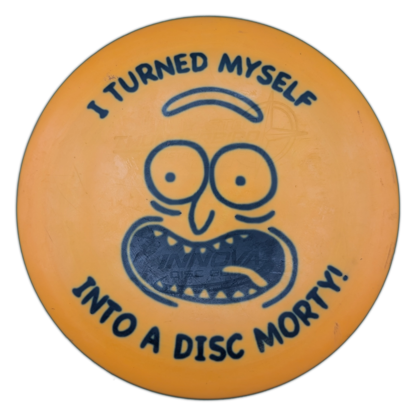 Innova Star Thunderbird I turned myself into a Disc Morty! (Rick and Morty fun stamp)